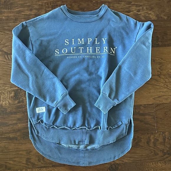 Simply Southern Women’s Crewneck Sweater in Blue - Picture 1 of 1